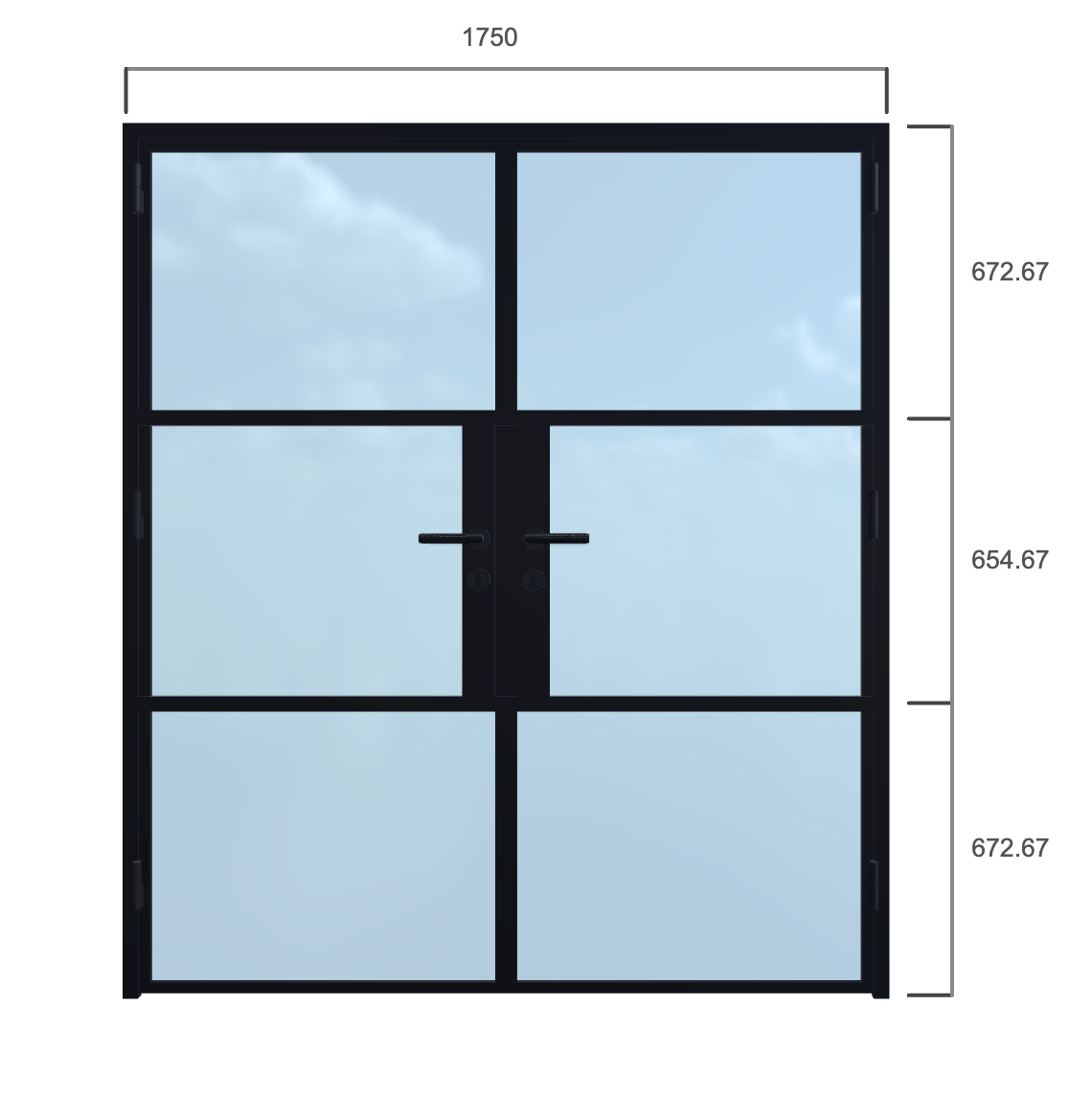 Double Door - Width 1750 x Height 2000mm