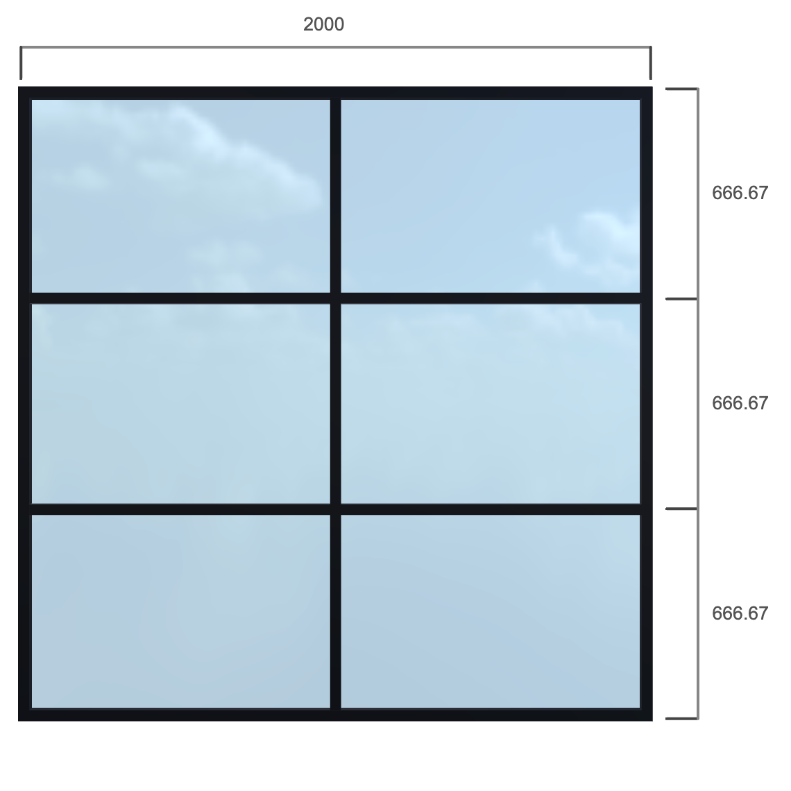 Partition - Width 2000 x Height 2000mm