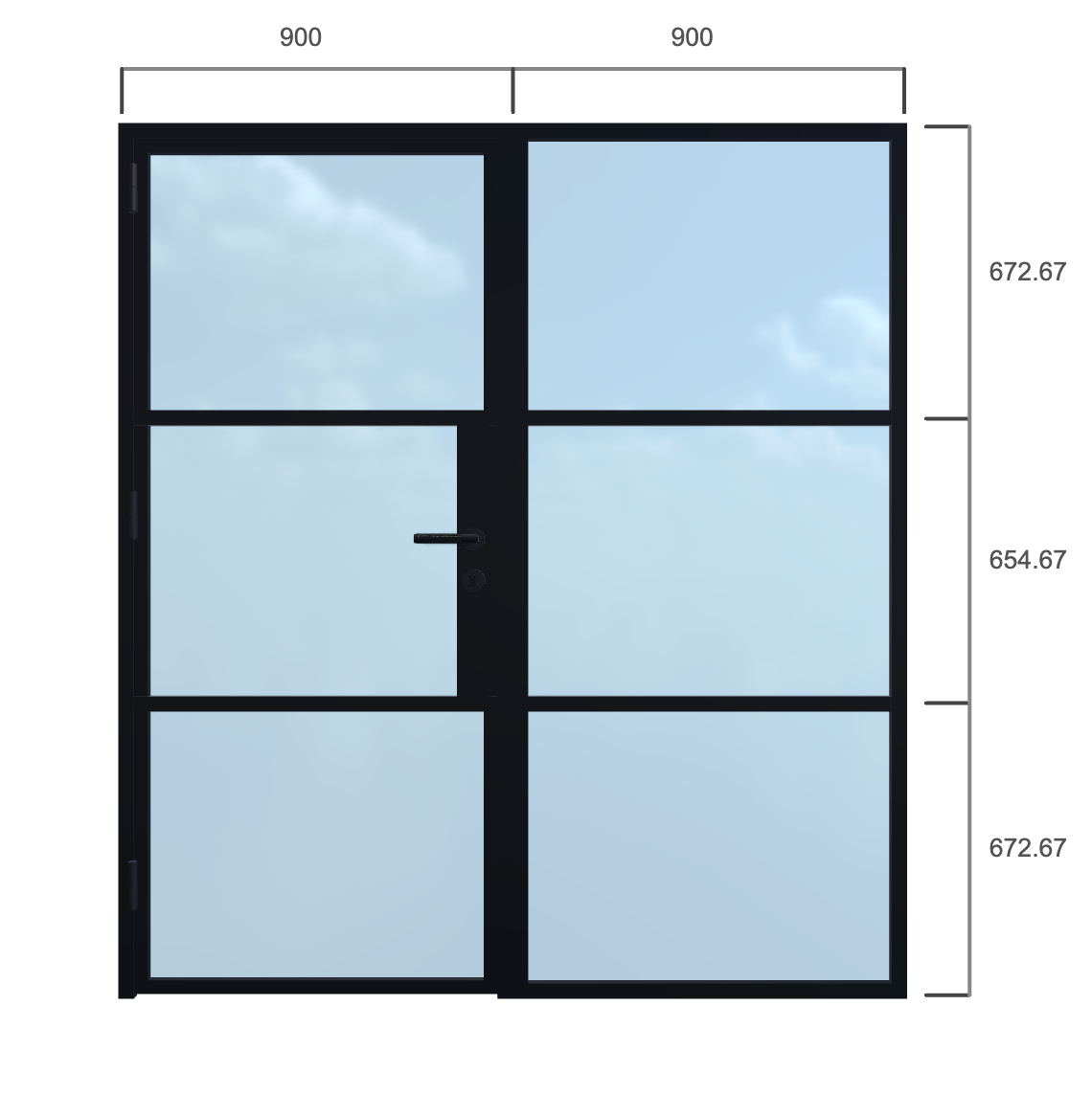 Single Door - Width 1800 x Height 2000mm
