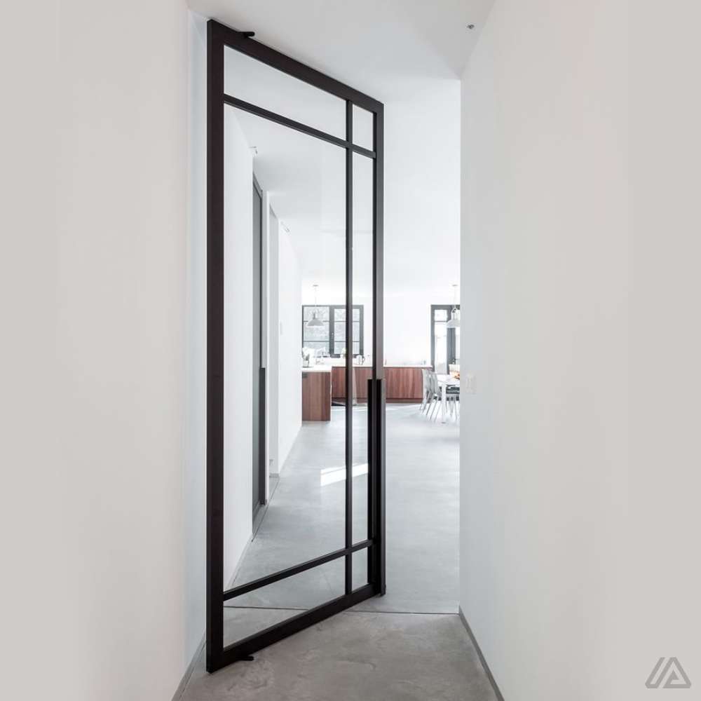 aluminium internal crittall pivoting door