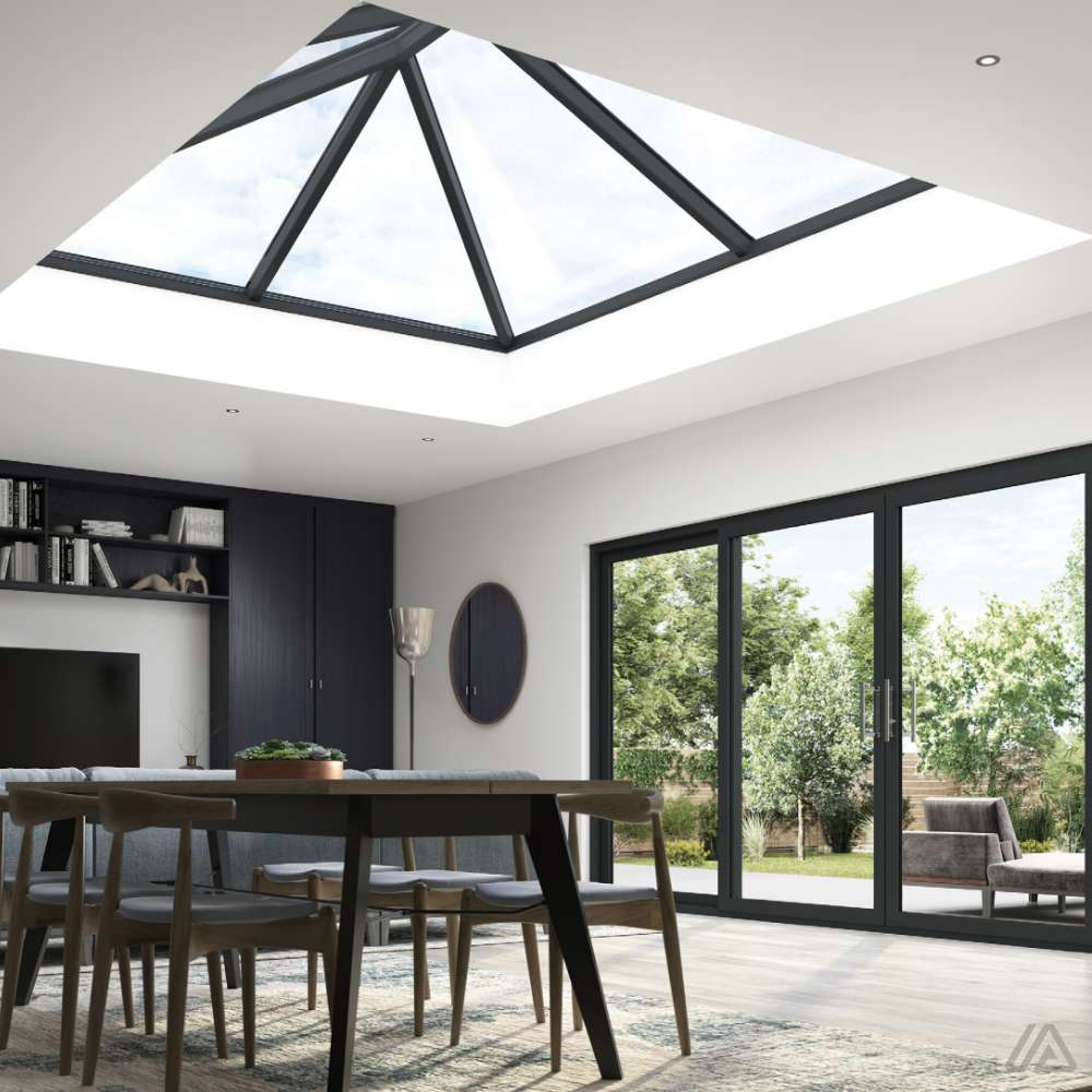 black aluminium roof lights