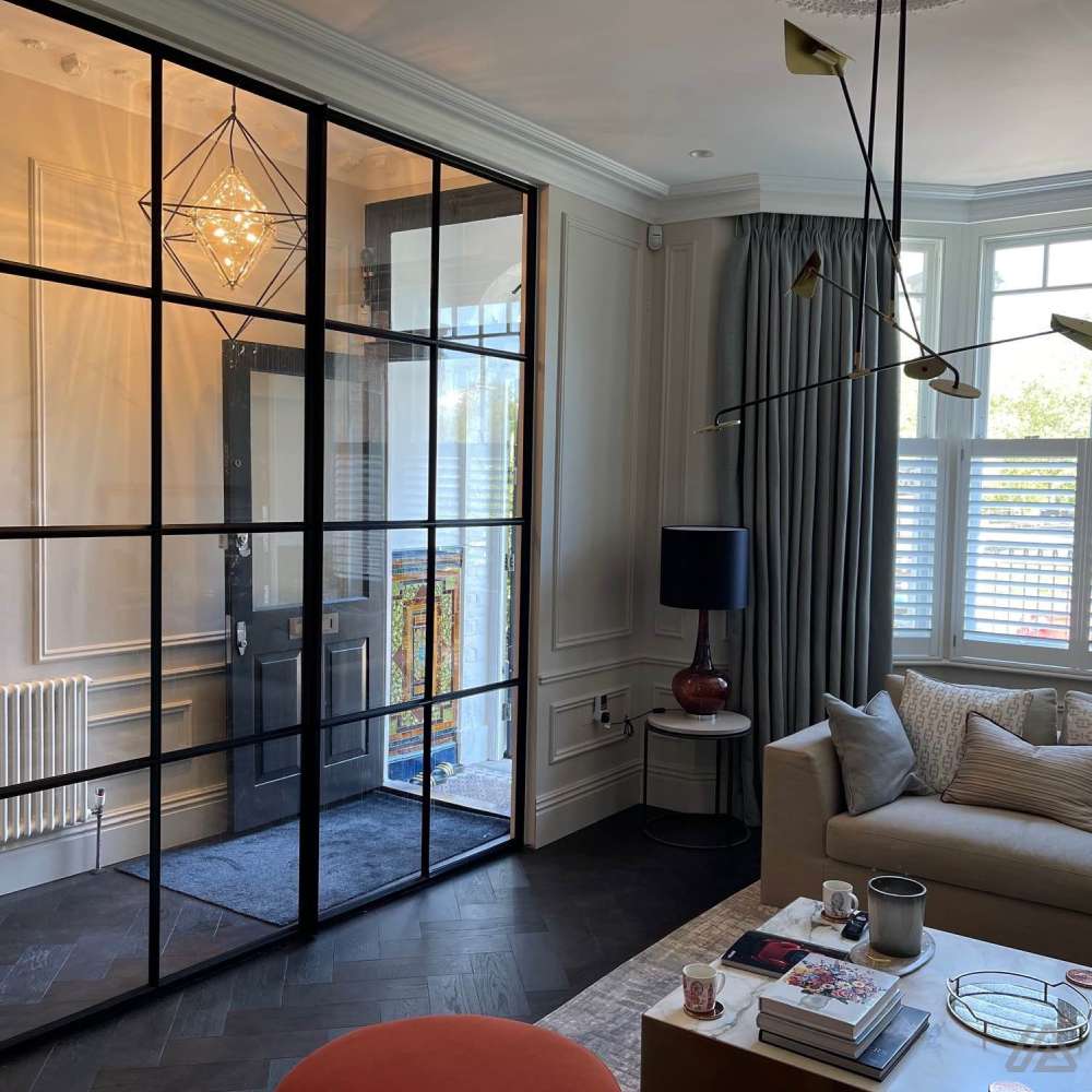black partitions crittall style