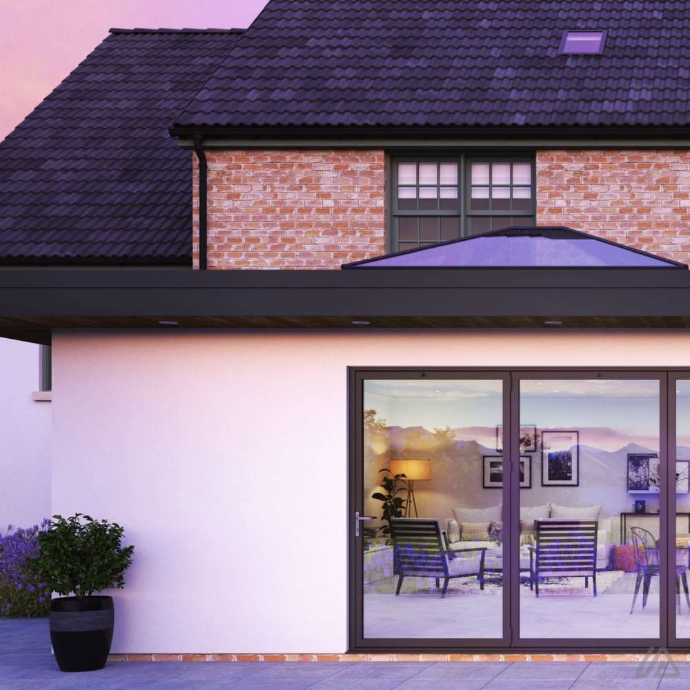 grey aluminium roof lantern