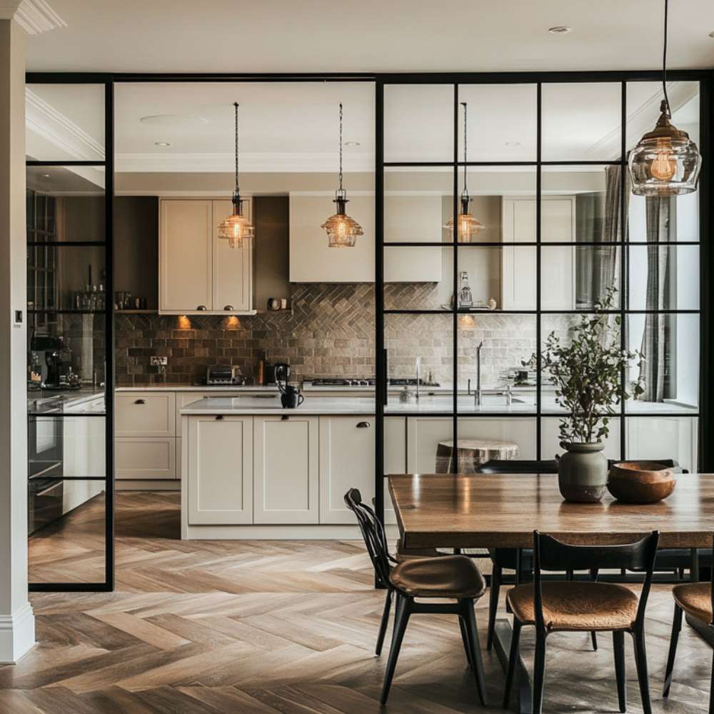 steel partition crittall style