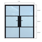 Double Door - Width 1750 x Height 2000mm