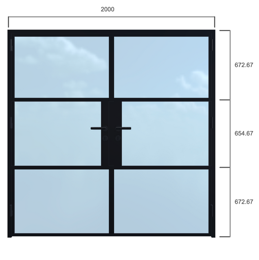 Double Door - Width 2000 x Height 2000mm
