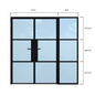 Double Door with Side Panel - Width 2000 x Height 2000mm
