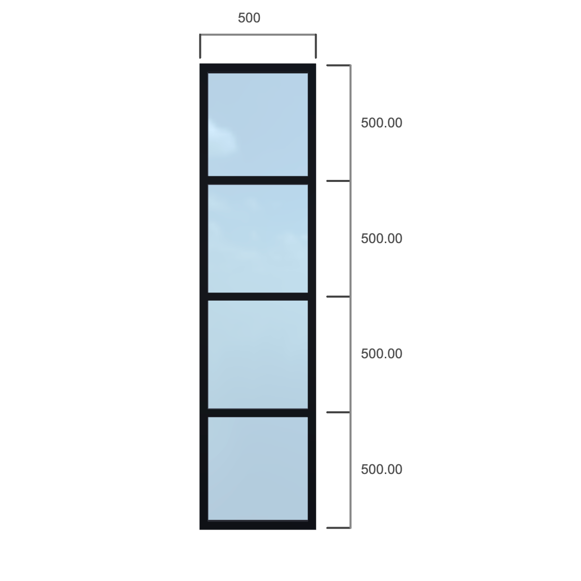 Partition - Width 500 x Height 2000mm