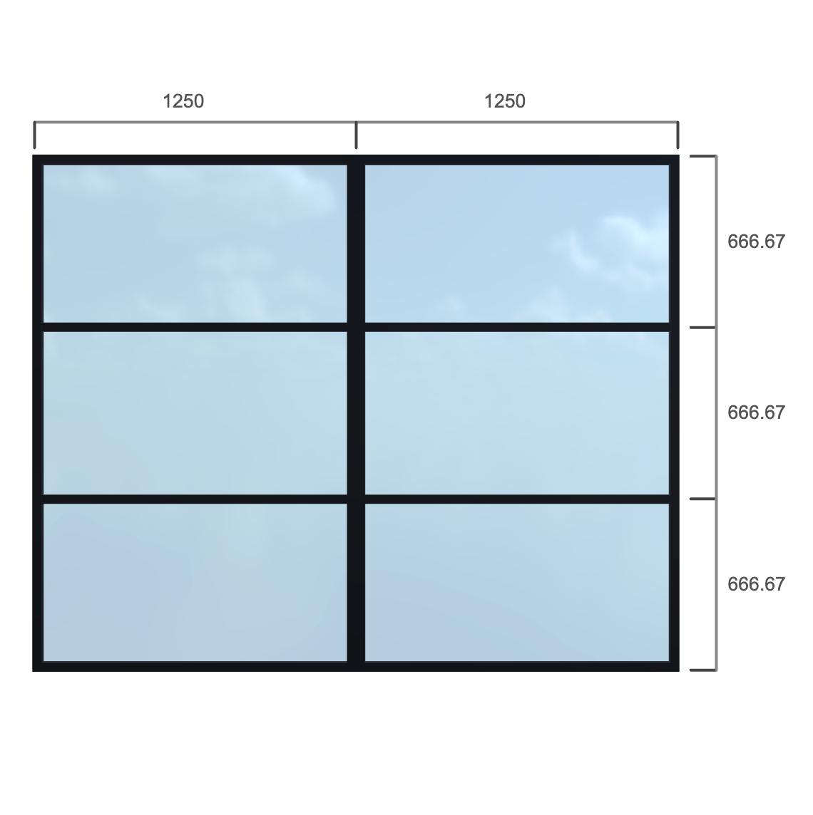 Partition - Width 2500 x Height 2000mm