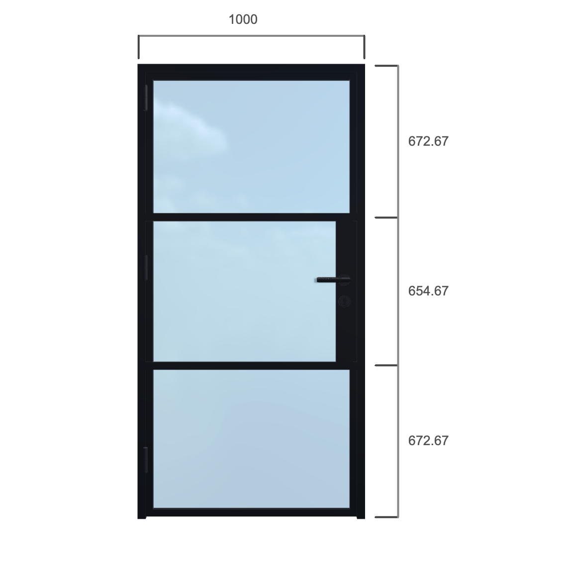Single Door - Width 1000 x Height 2000mm
