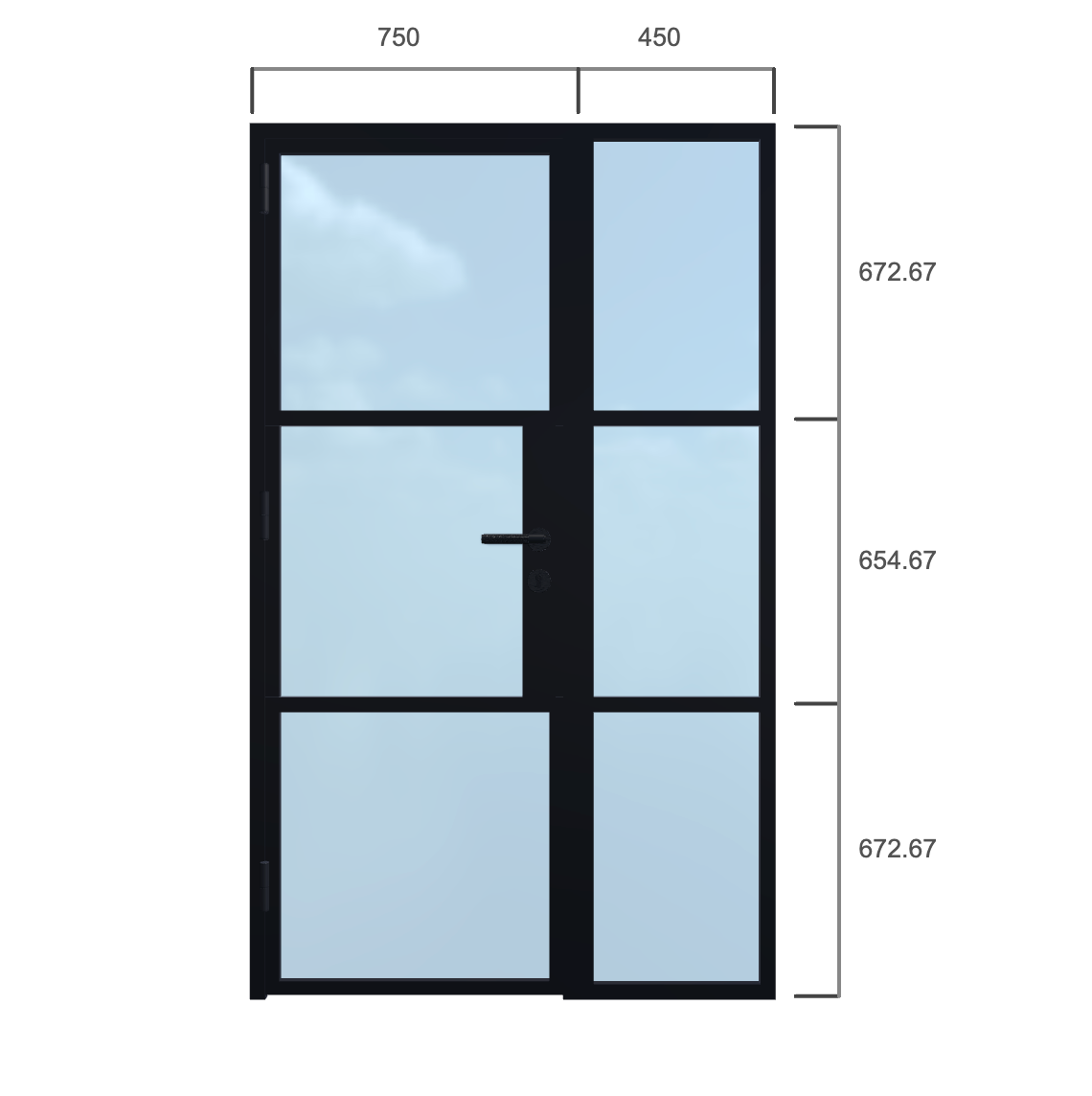 Single Door - Width 1200 x Height 2000mm