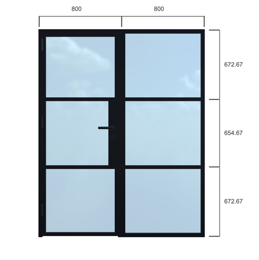 Single Door - Width 1600 x Height 2000mm
