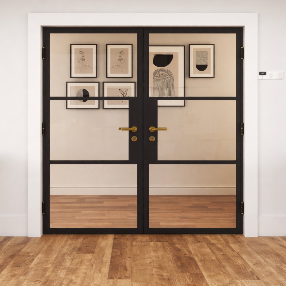 aluminium crittall style double doors