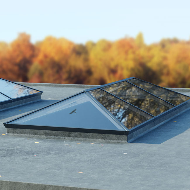 black aluminium roof light