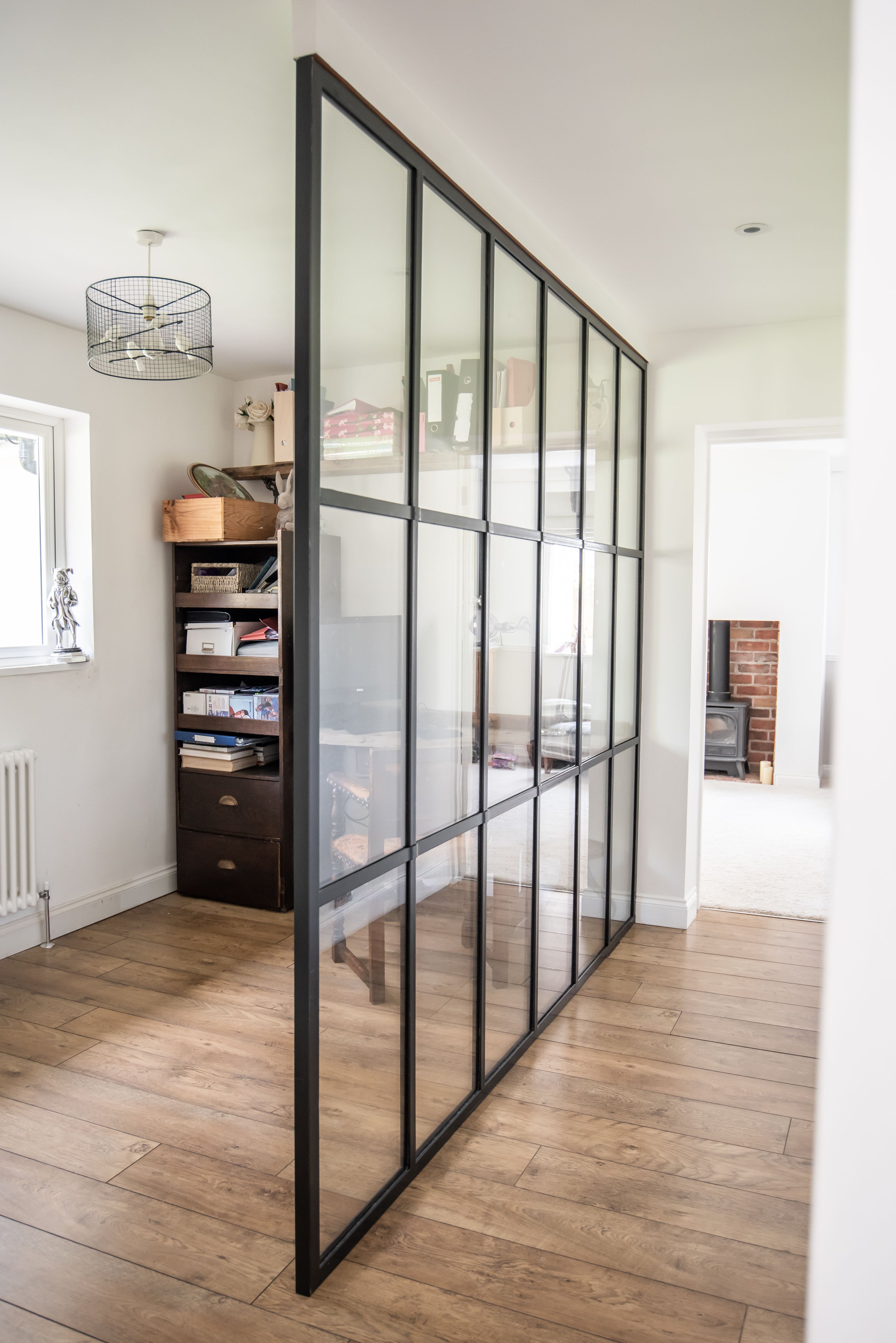 crittall style partitions black