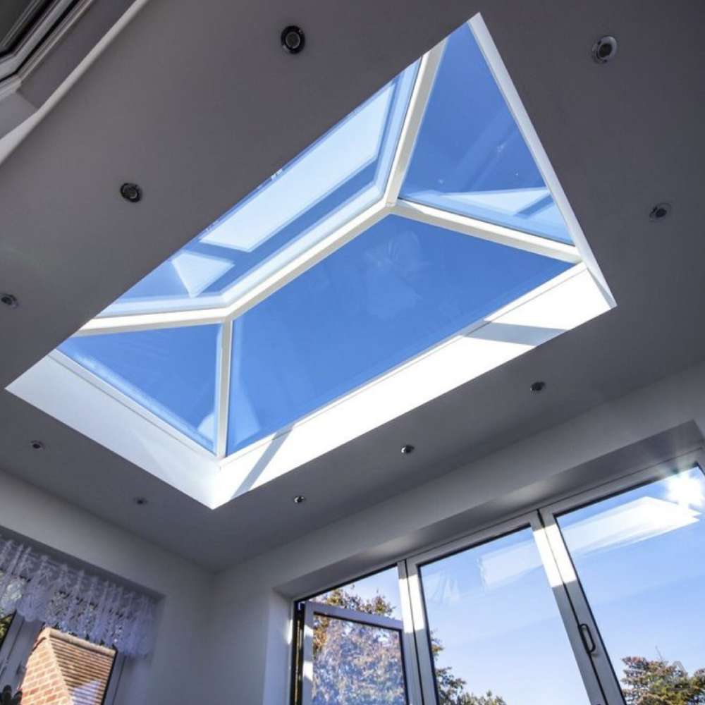 white aluminium roof lanterns uk